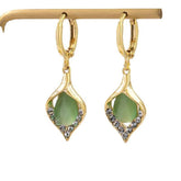 Green Drop Earrings